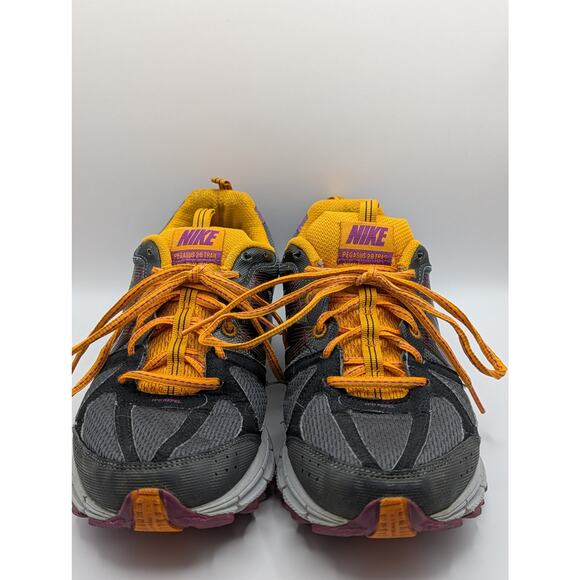 Nike Pegasus 28 Trail Women’s Black/Gold/Orange Running Sneakers - Picture 4 of 8